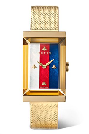 Gucci | G-Frame 21mm PVD-plated and mother-of-pearl watch | NET-A-PORTER.COM