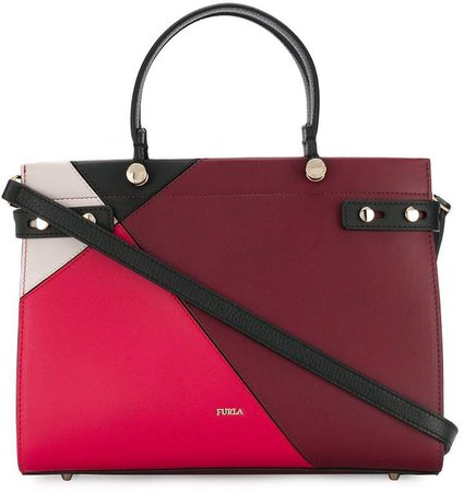 Lady colour block handbag