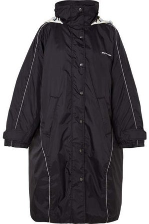 Scooter Oversized Printed Shell Parka - Black