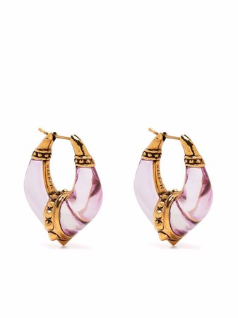 Alexander McQueen sculpted hoop earrings - FARFETCH