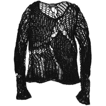 mesh knit sweater