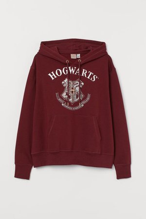 H&M+ Graphic Hoodie - Burgundy/Harry Potter - Ladies | H&M US