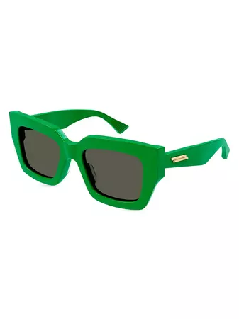 Shop Bottega Veneta 52MM Rectangular Sunglasses | Saks Fifth Avenue