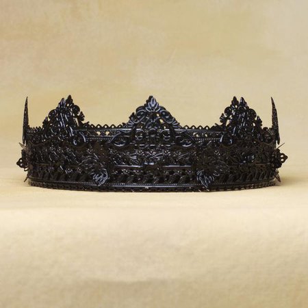 PAQUITO Black Men's Crown, Pure Black, King Crown - olenagrin