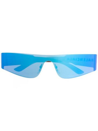 Balenciaga Eyewear Holographic Sunglasses BB0041S99004 Blue | Farfetch