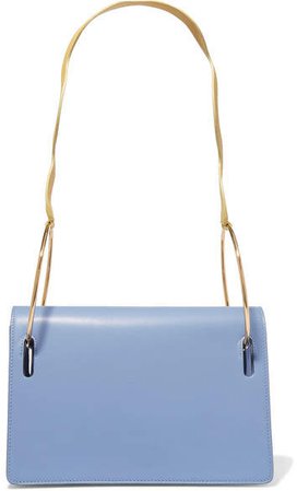 Dora Leather Shoulder Bag - Blue