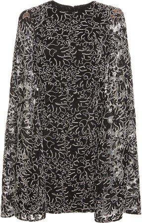 Michael Kors Collection Cape-Effect Lace Dress