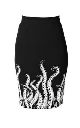 sourpuss tentacle pencil skirt