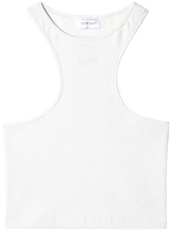 Off-White logo-embroidered Cropped Tank Top - Farfetch