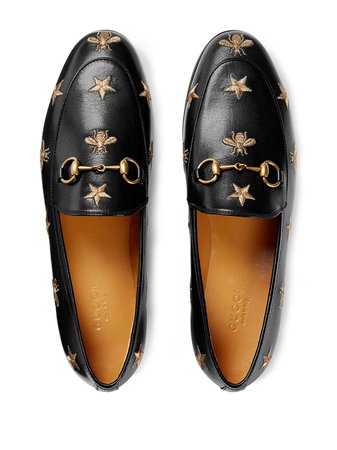 Gucci Jordaan embroidered leather loafer