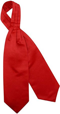 Amazon.com: Vesuvio Napoli ASCOT Solid RED Color Cravat Men's Neck Tie: Clothing