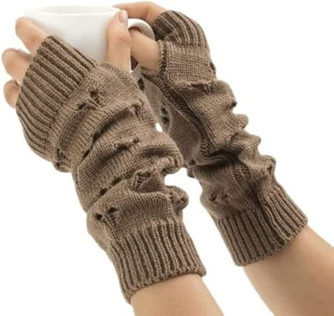 Grunge Gloves Fairy Grunge Accessories Ripped Glove Crochet Glove Grunge Clothes Fairy Grunge Aesthetic (Brown) at Amazon Men’s Clothing store