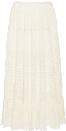 LoveShackFancy Donna Cotton Maxi Skirt Size: P