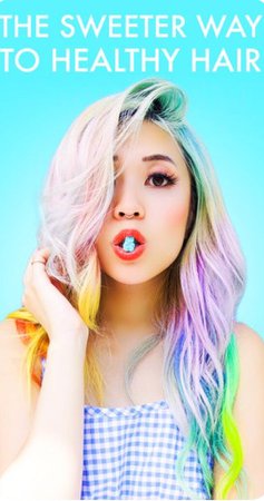 multicolor hair Pinterest
