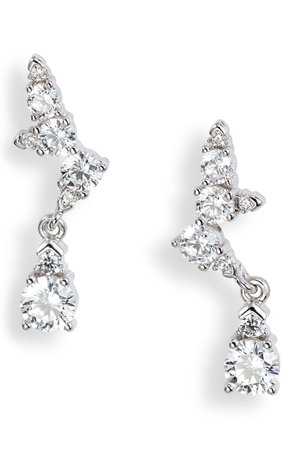 Nordstrom Winged Crystal Drop Stud Earrings | Nordstrom