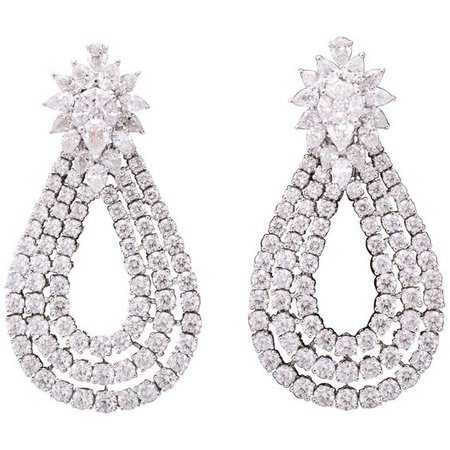 Diamond drop earrings,