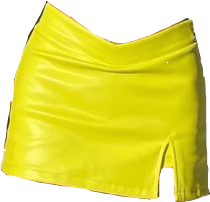 yellow mini skirt