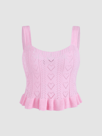 pink heart knit top