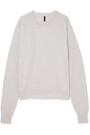 Unravel Project | Distressed oversized ribbed wool and cashmere-blend sweater | NET-A-PORTER.COM