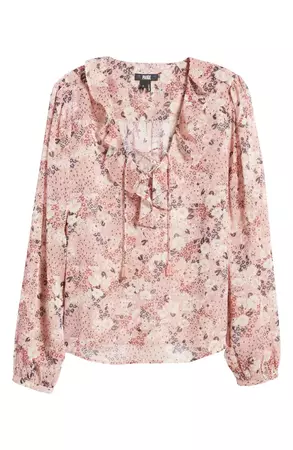 PAIGE Ilara Floral Ruffle Blouse | Nordstrom