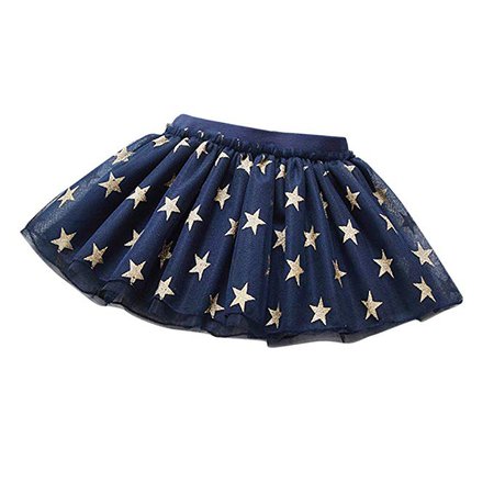 Amazon.com: Elaco Kids Girl Star Glitter Dance Tutu Skirt Tulle Tutu Toddler Girl Chiffon Dress (Navy, 12M): Sports & Outdoors