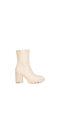 Cream Heeled Boots