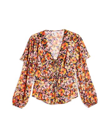 Topshop Floral Print Blouse - Floral Shirts & Blouses - Women Topshop Floral Shirts & Blouses online on YOOX United States - 38894072WF