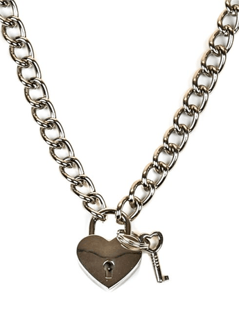 *clipped by @luci-her* SILVER HEART LOCK AND KEY PENDANT NECKLACE - Sourpuss Clothing