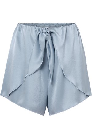 Nanushka | Naila knotted silk-charmeuse shorts | NET-A-PORTER.COM