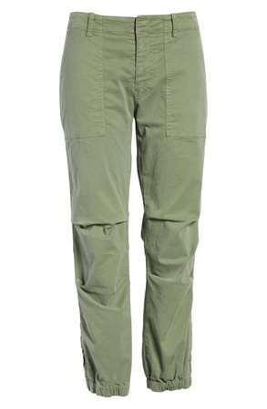 Nili Lotan Stretch Cotton Twill Crop Military Pants | Nordstrom