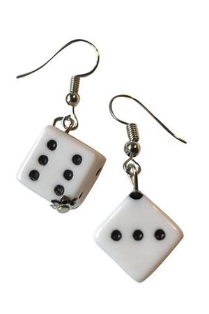 White Dice Earrings - TUNNEL VISION - women's accessories