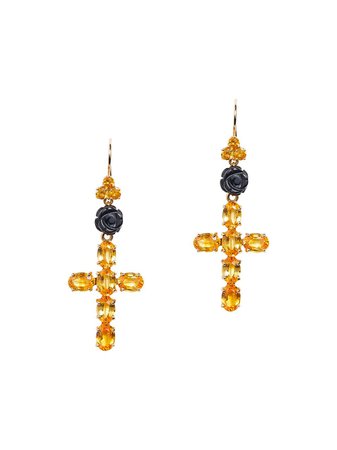 Shop Dolce & Gabbana Family cross earrings with Express Delivery - FARFETCH