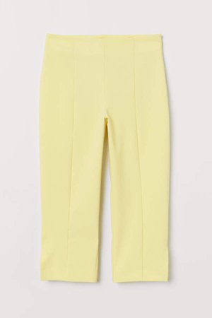 Slim High Waist Pants - Yellow