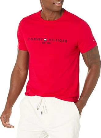 Amazon.com: Tommy Hilfiger Men's Short Sleeve Logo T-Shirt : Clothing, Shoes & Jewelry