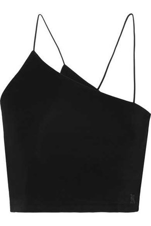 Kith | Veronica asymmetric cropped stretch-jersey top | NET-A-PORTER.COM