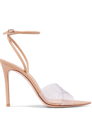 Gianvito Rossi | Stark 105 leather and PVC sandals | NET-A-PORTER.COM