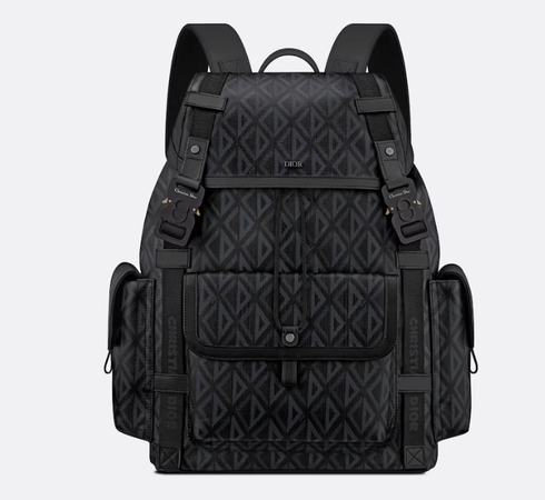 DIOR HIT THE ROAD BACKPACK Black CD Diamond Canvas