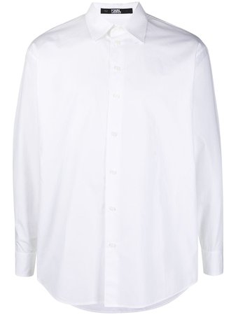 Karl Lagerfeld поплиновая рубашка с логотипом -50%- купить в интернет магазине в Москве | Цены, Фото.