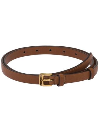 Miu Miu logo-buckle Nappa Leather Belt - Farfetch