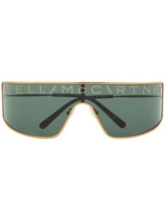 Stella McCartney Eyewear Lunettes De Soleil Structurées à Logo - Farfetch