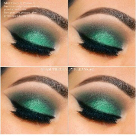 emerald green eyeshadow looks - Google Search