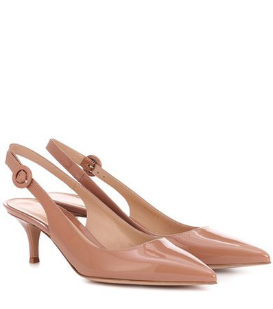 Exclusive to mytheresa – Anna patent leather slingback pumps