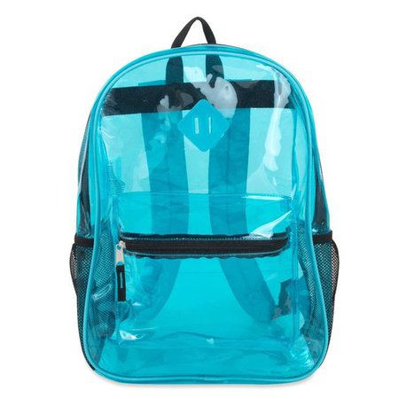 $14.99 Trailmaker 17" Basic Clear Backpack - Turquoise