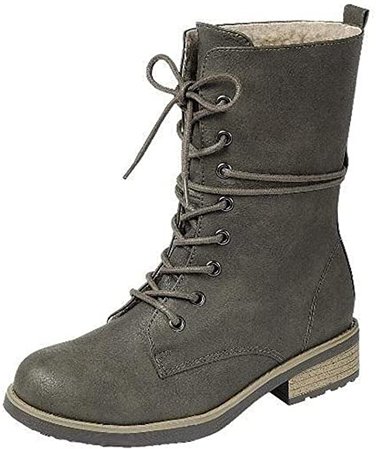 Amazon.com | Harper Shoes Womens Combat Boots Military Lace Up with Rear Zipper | Boots