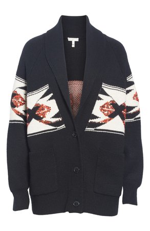 Joie Sequin Patterned Wool Cardigan | Nordstrom