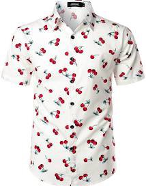 fun pattern button up shirts black white and red - Google Search