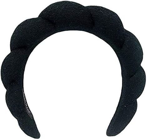 Amazon.com : PLGEBR Women Sponge Spa Headband, Terry Towel Cloth Fabric Head Band for Skincare, Face Washing, Makeup Removal, Shower, Hair Accessories (Black) : Beauty & Personal Care