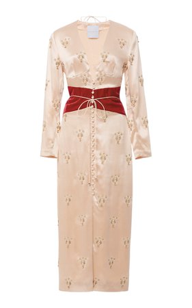 Temperley London- Ramesses Scarab Gemini Silk Dress