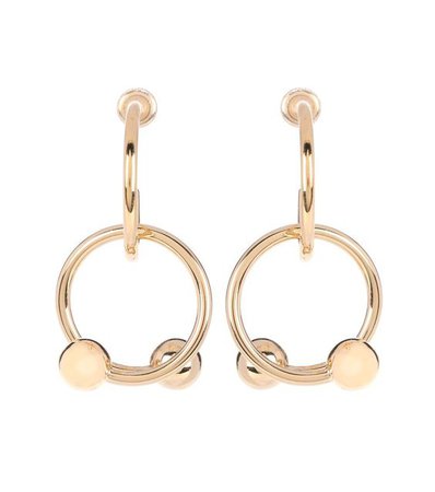 J.W.ANDERSON Double-Sphere Gold-Plated Hoop-Drop Earrings