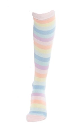 Hot Topic Pastel Rainbow Knee High Socks